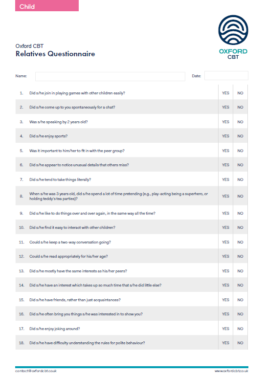 ASD Relatives Questionnaire